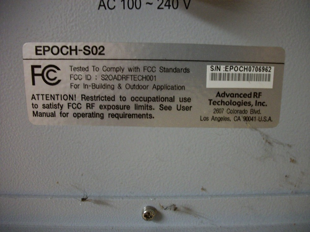 ADVANCED RF TECHNOLOGIES EPOCH-S02 VERY NICE UNIT LOOK