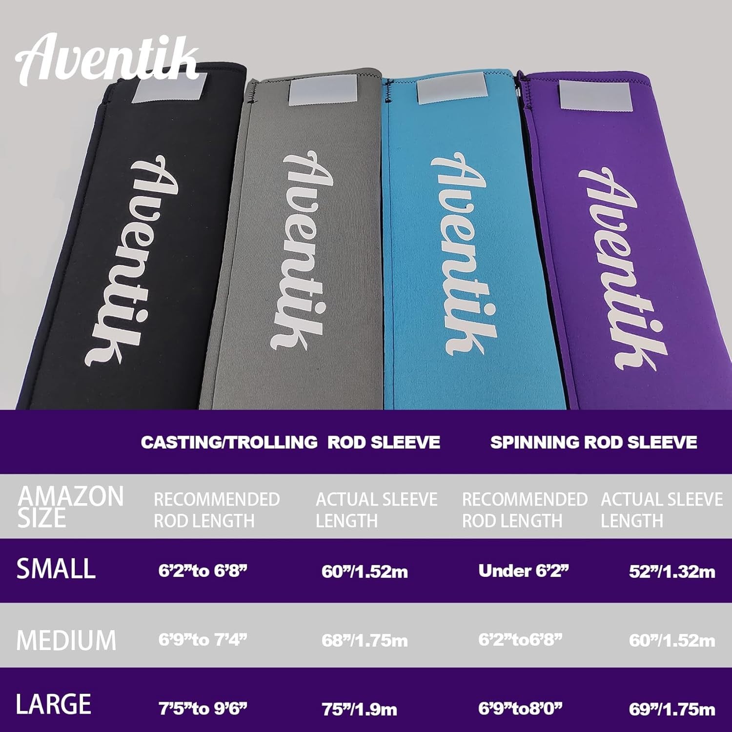 Neoprene Fishing Rod Sleeves Spinning Rod Sock Breathable Vent Snag Resistant...