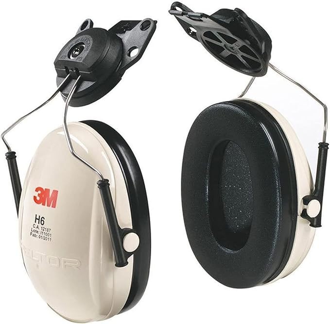 3M H6P3E/V Cap Mount Ear Muffs Construction Hard Hat Attachment Noise NRR 21 dB