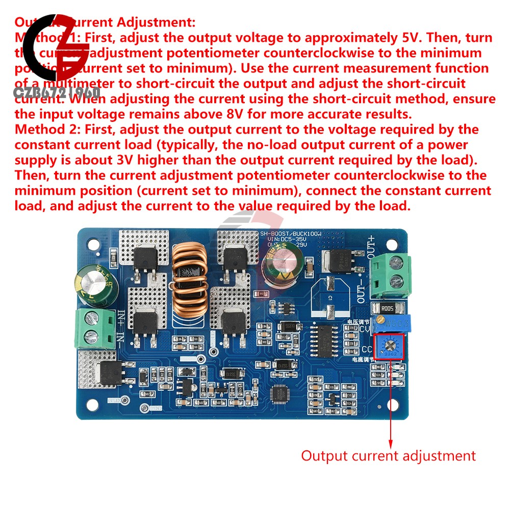 5-35V 10A DC-DC Auto Boost Buck Module CC-CV Battery Charging LED Driver Module