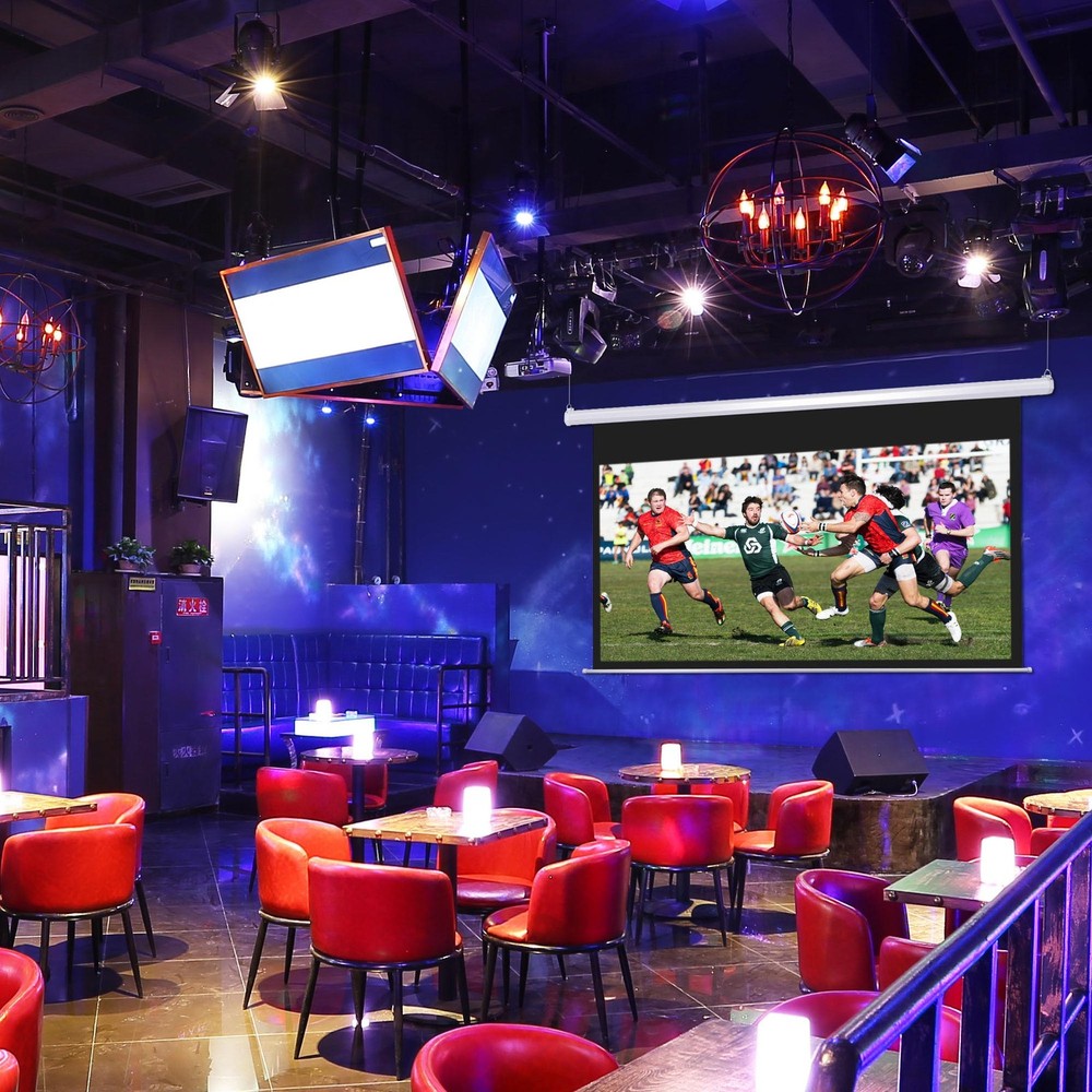92" 16:9 Electric Auto Motorized Projector Screen Projection with Remote Control
