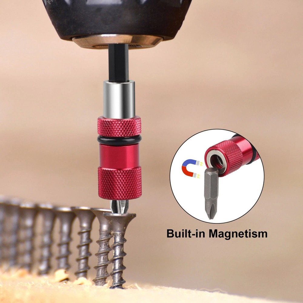 4PCS Hex Shank Magnetic Bit Holder Extender Set for PH2 Bits and Impact Tools