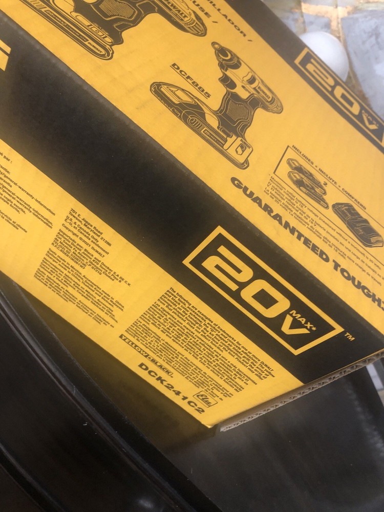 DEWALT DCK241C2 20 Volt, Max Compact Brushless Drill / Driver Impact Combo Kit