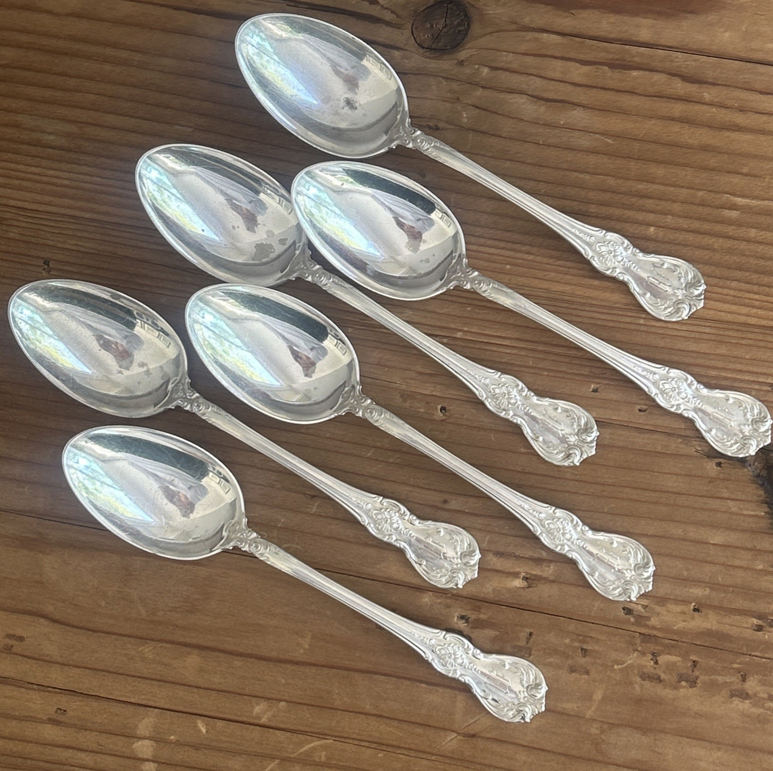 (6) Old Master by Towle 925 Sterling Silver Teaspoon 6" abt 168g