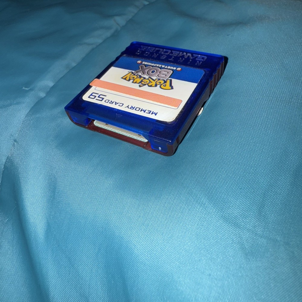 Official Nintendo GameCube Pokemon Box Memory Card 59 With Both Stickers