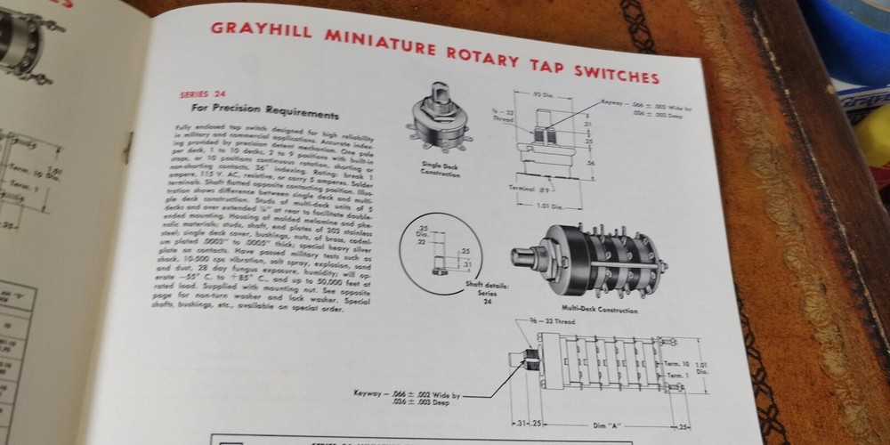 1950's Grayhill ~ Catalog M-202 ~ Miniature Electronic Components