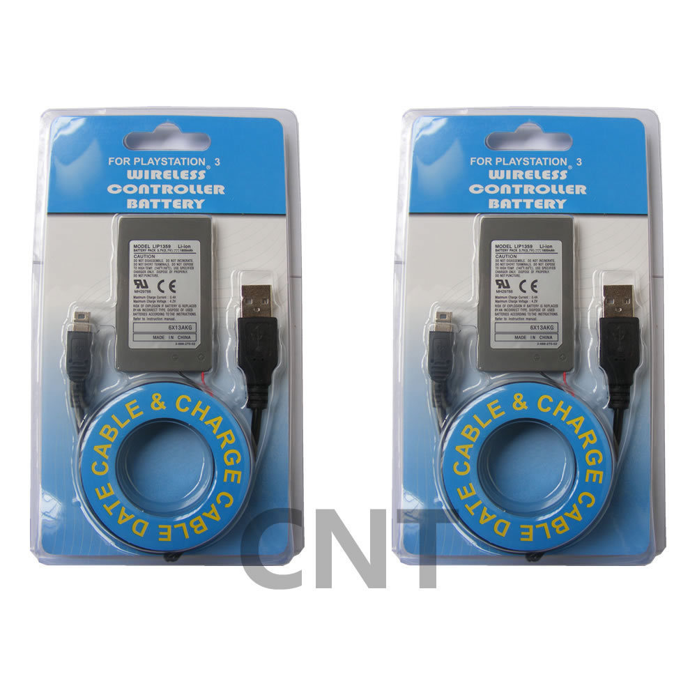 2pcs Battery for Sony PlayStation 3 PS3 Sixaxis Wireless DualShock Controller