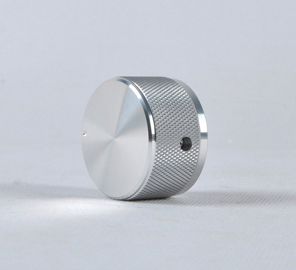1PCS Aluminum knurled silver 38*22 DAC/Amplifier solid volume potentiometer knob