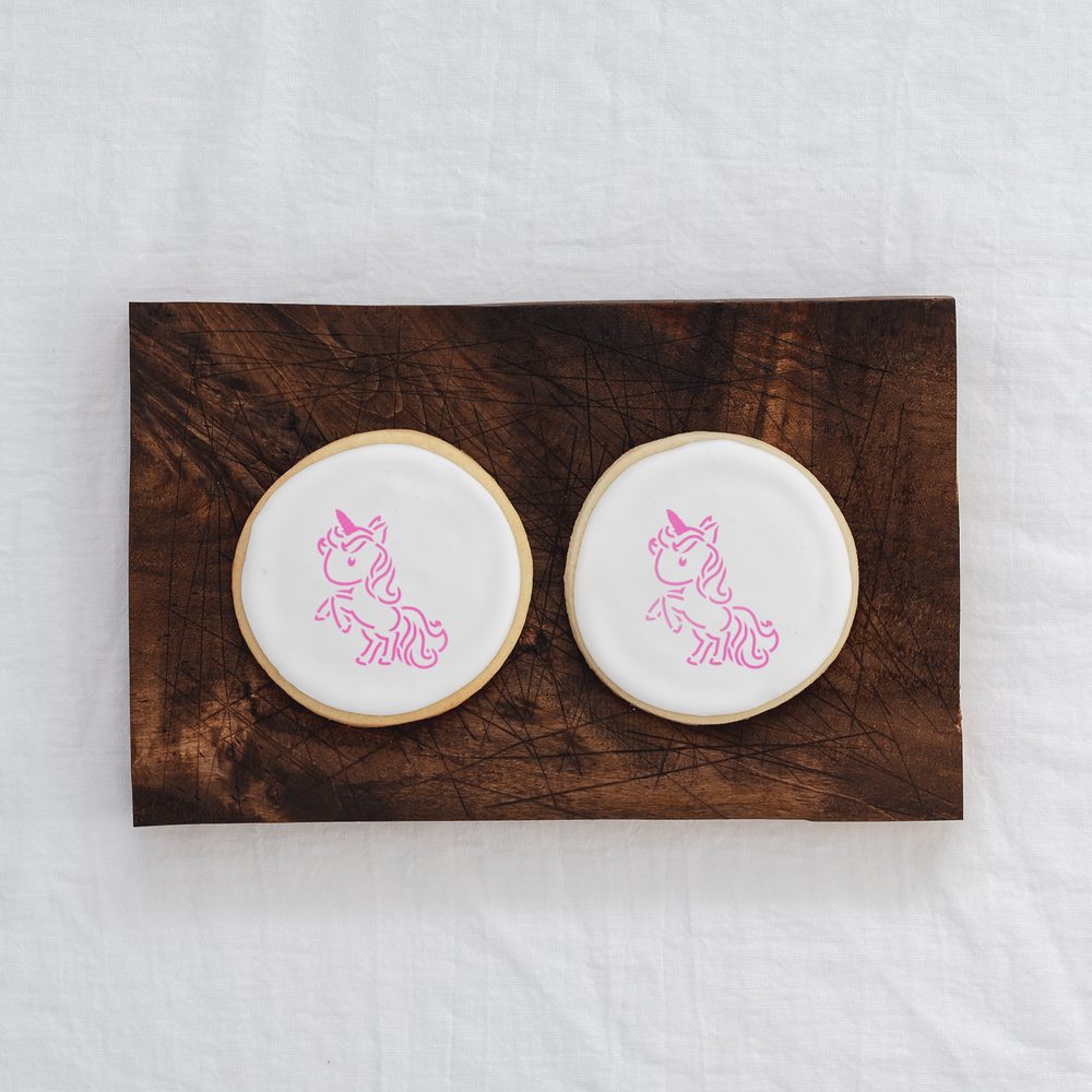 Unicorn Cookie Stencil - Durable & Reusable Mylar Stencils