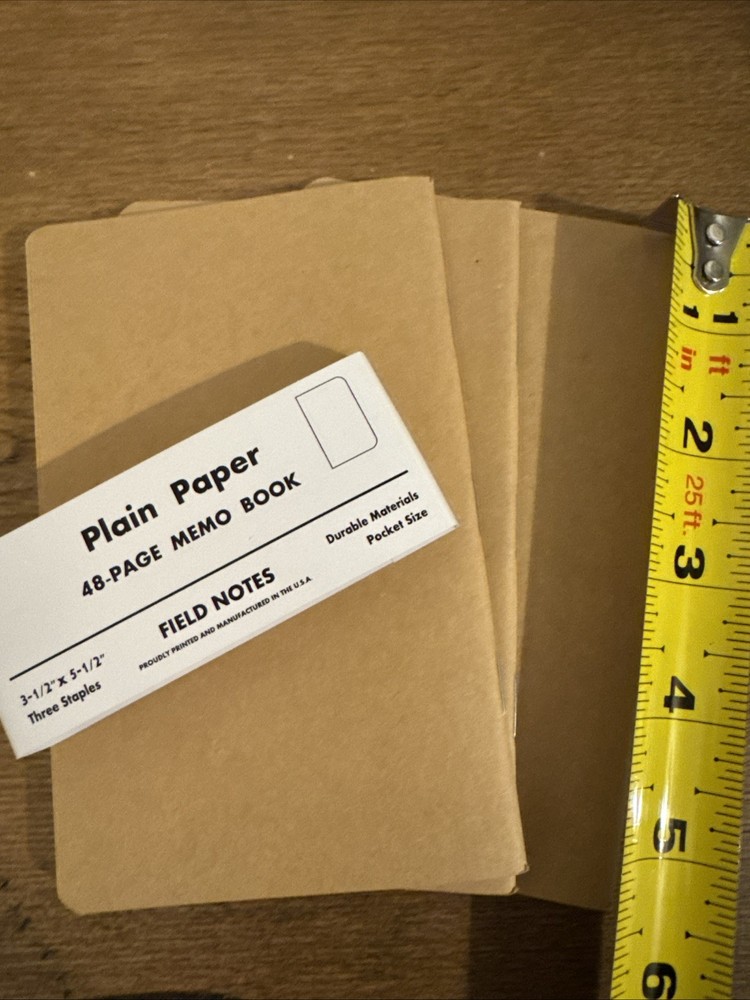 Three-Pack Notebooks (Plain Paper) 3.5 x 5.5