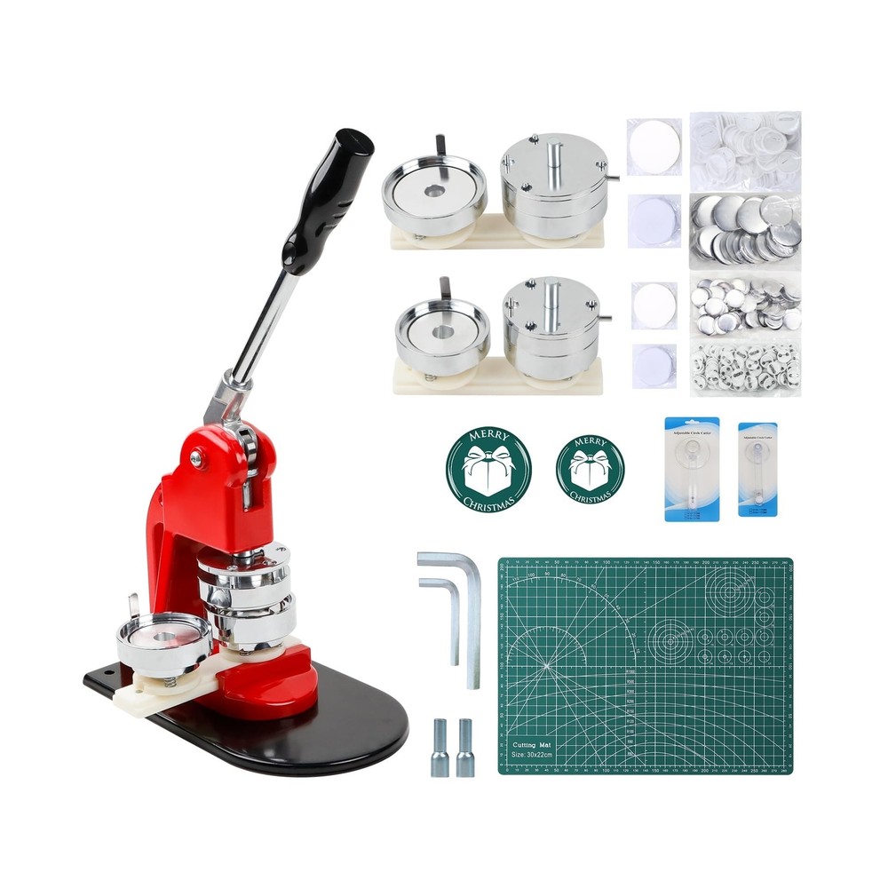 Happizza Button Maker Machine Multiple Sizes - Button Pin Maker 2.25 inch+3 i...