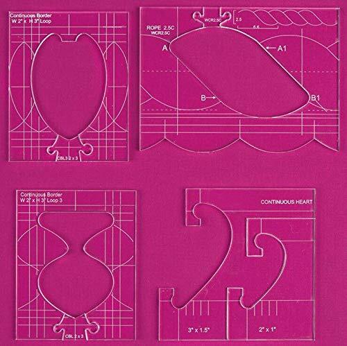 ruler border sampler template set for sewing machine 1 set =4pcs #RL-04W US ship