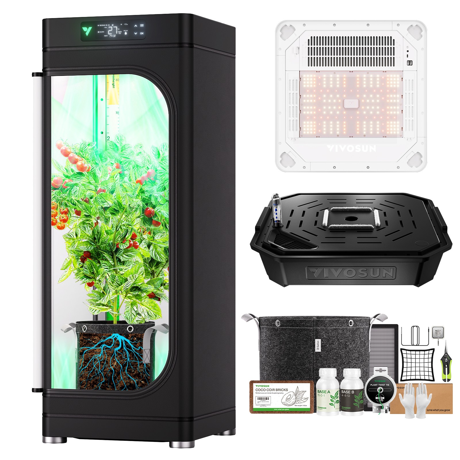 VIVOSUN VGrow All-in-One Smart Grow Box Complete Grow Tent Kit for Hydroponics