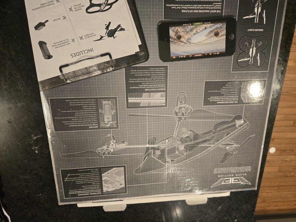 Parrot AR-Drone 2.0 Elite Edition New In Open Box Missing Guide Book