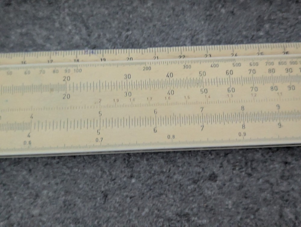Vintage Aristo No.99 Slide Ruler with Worn Case Drafting Tool