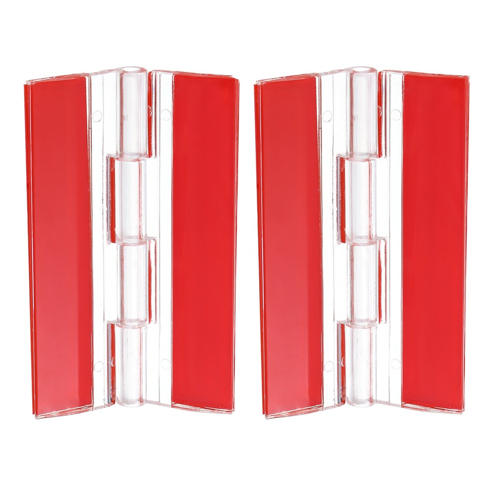 2pcs acrylic hinges, 65x40mm self-adhesive transparent hinge