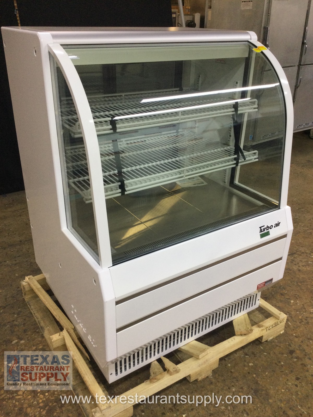 Turbo Air TCGB-36-W-N 36” Refrigerated Bakery Display Case Curved Glass