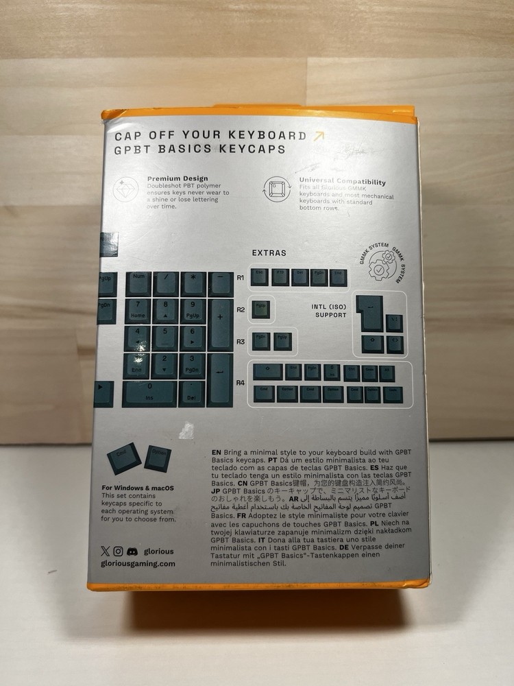 Glorious GPBT Basics Universal Keycap Mechanical Keyboards