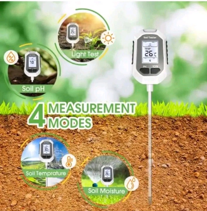 Advanced Soil Tester: Moisture, pH, Temperature & Light - Backlight Display. F1