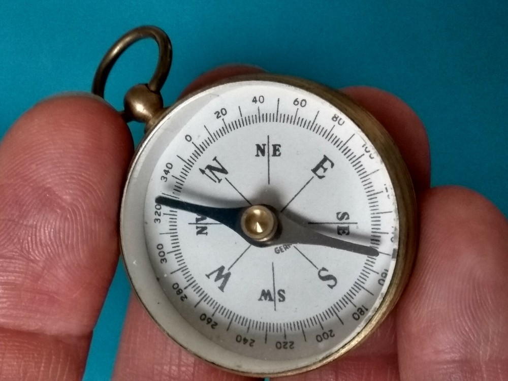 Brass Magnetic Compass, German.