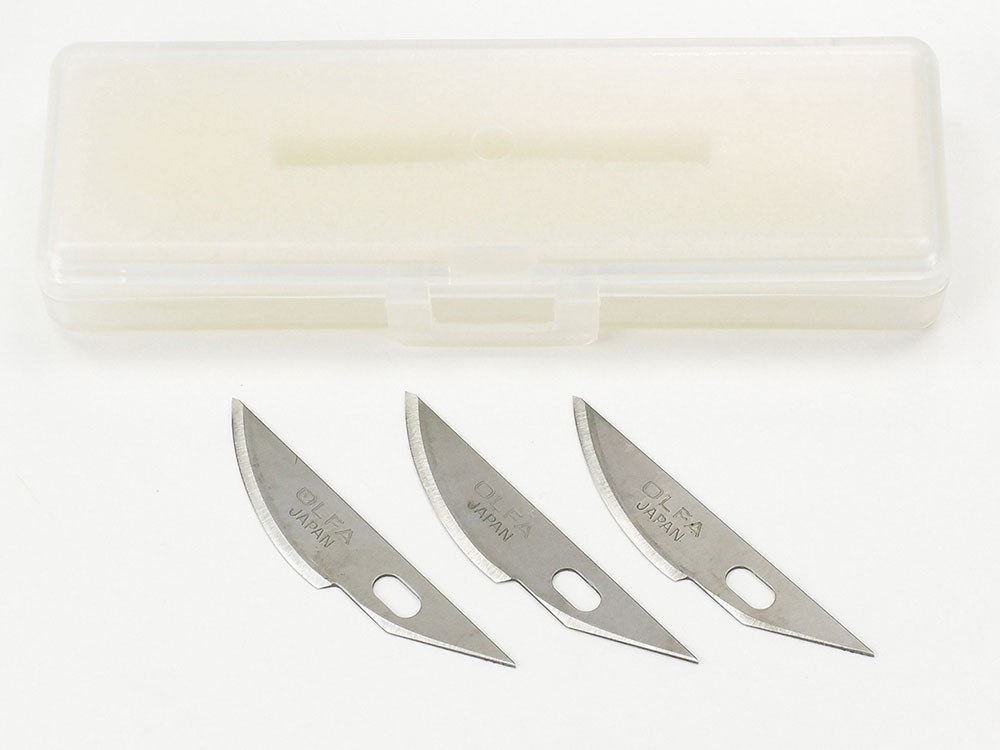 MODELER'S KNIFE PRO REPLACEMENT BLADE CURVED  TAMIYA MODEL MODELING TOOL 74100