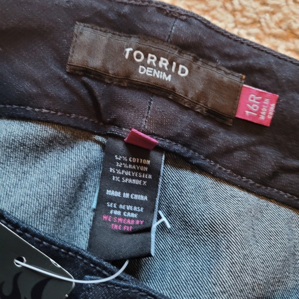 Torrid Jeans Joggers Women 16R Denim Cotton Blend dark blue/black stretch