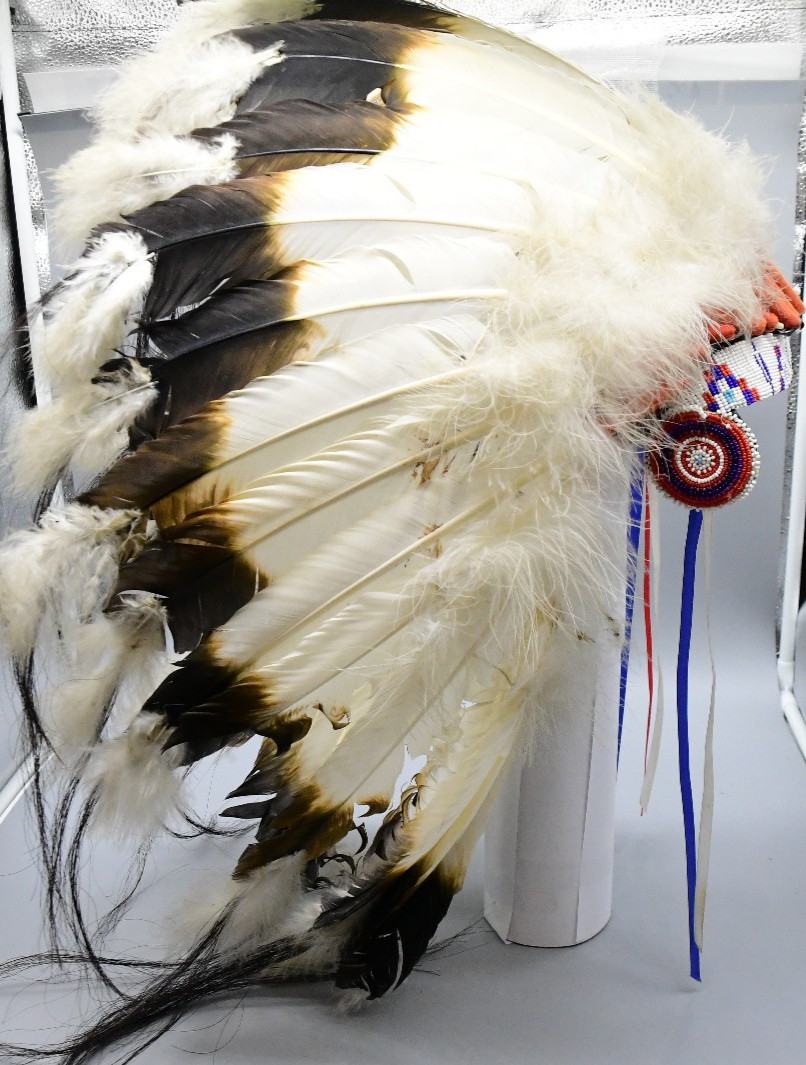 Sioux War Bonnet Beaded Immitation Eagle Feathers 1940s