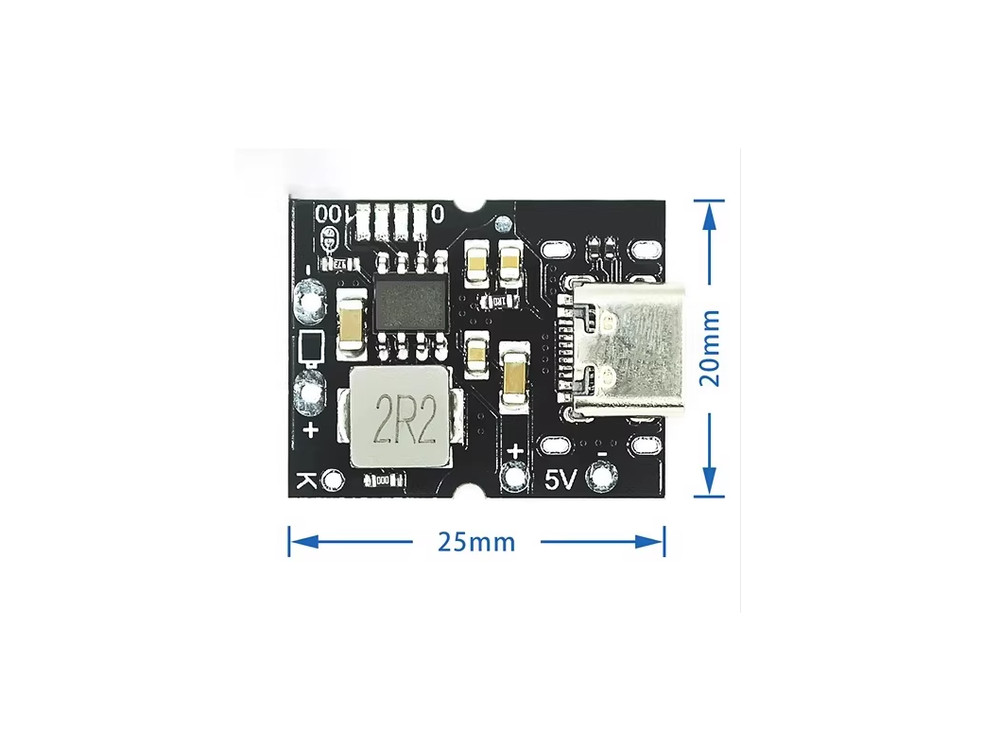 5pcs Type-C Input 5V/2A Integrated Battery Charge-Discharge Module Cutoff 4.2V