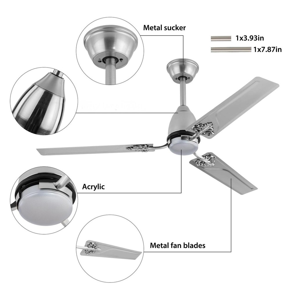Dimmable LED Ceiling Fan with Remote Control - Energy-Efficient Lighting