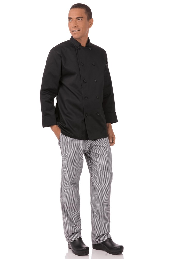 Unisex Bastille Chef Coat Black Medium