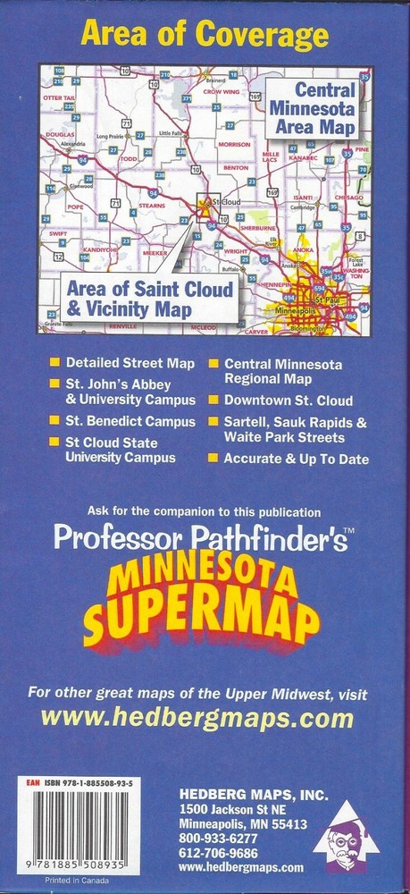 St. Cloud Street Map, Minnesota, by Professor Pathfinder