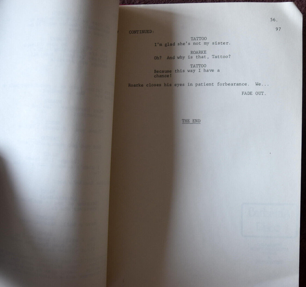 1981 Fantasy Island (Paquito's Birthday) Original First Draft Script Screenplay
