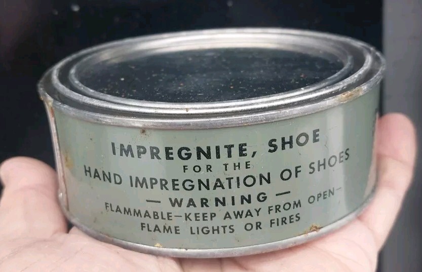 12 Cans WWII Era US Army USMC M1 Shoe Impregnite