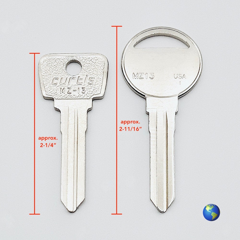 MZ-13 Key Blanks for Various Models by Mazda (3 Keys)
