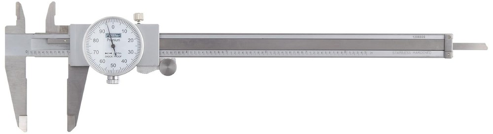 52-008-708-0,  Dial Caliper With 0-8" Measuring Range,White