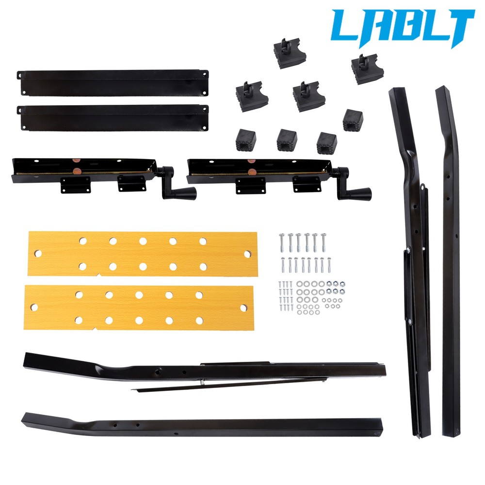 LABLT 220lb Folding Workbench,Vise Garage Steel Work Table Workshop Tool Storage