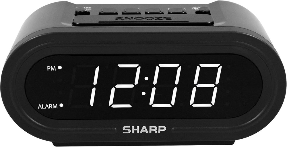 Digital Alarm W/ AccuSet Automatic Smart Clock Never Needs Setting Midnight