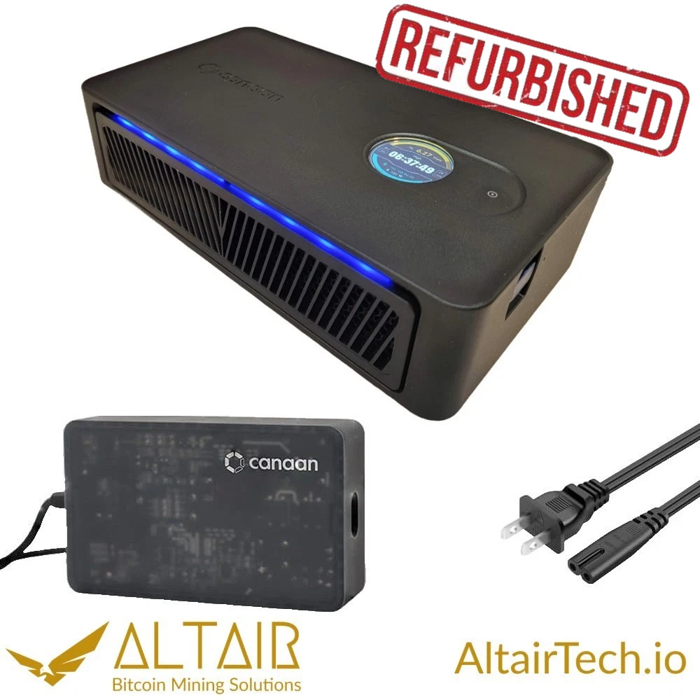 Refurbished Canaan Avalon Nano 3S 6TH/s BTC Miner Black (with PSU) - USA Stock