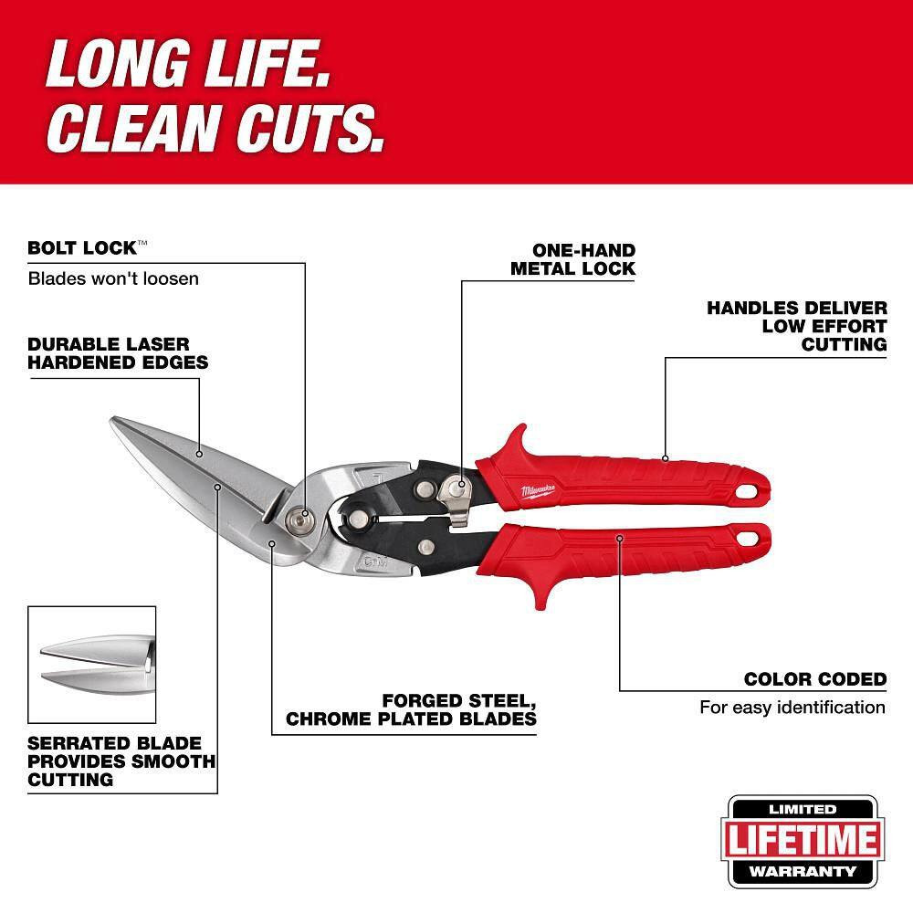 11 In. Long Left-Cut Offset Snips