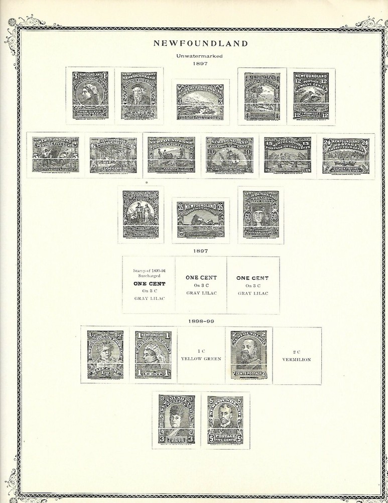 CANADA NEWFOUND LAND 1857 - 1933 SCOTT PAGES 2 POST SYSTEM