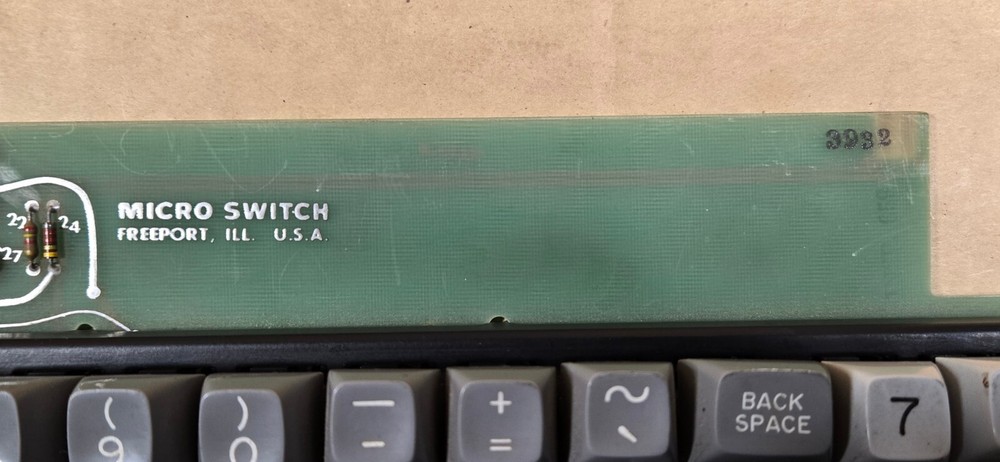 Vintage Micro Switch Keyboard 75SD12-1 / 23725-02 Missing 3 Keys - Untested