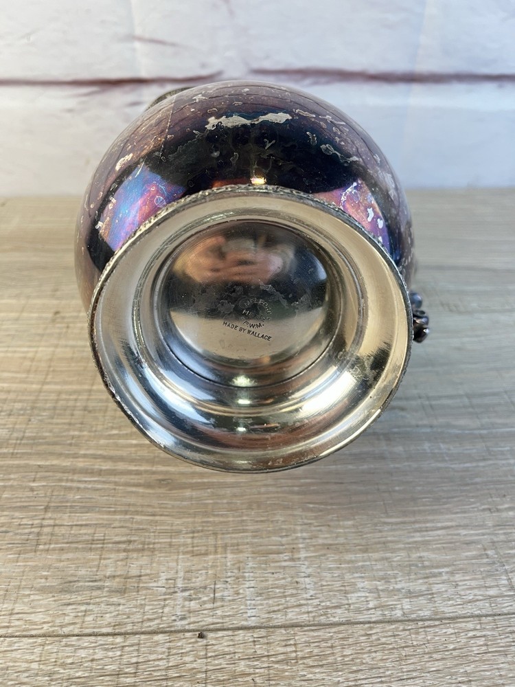 Melford Wallace Silver Pitcher Grape Edge Pattern M612 E.P.W.M