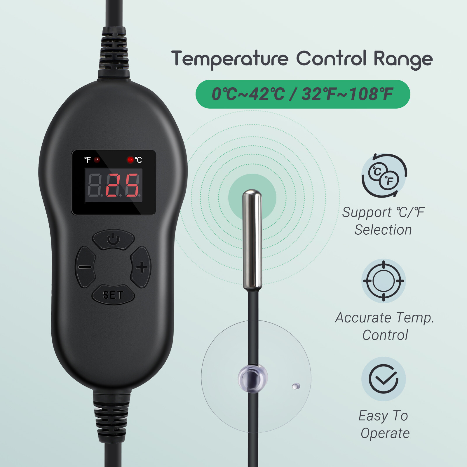 Adjustable Thermostat Seedling Heat Mat 2/4-Pack Hydroponics Germination Brewing