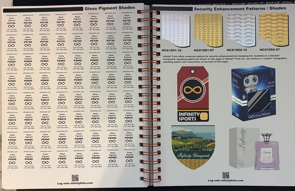 Infinity Foil Selection Guide Trade Sample Book Printing