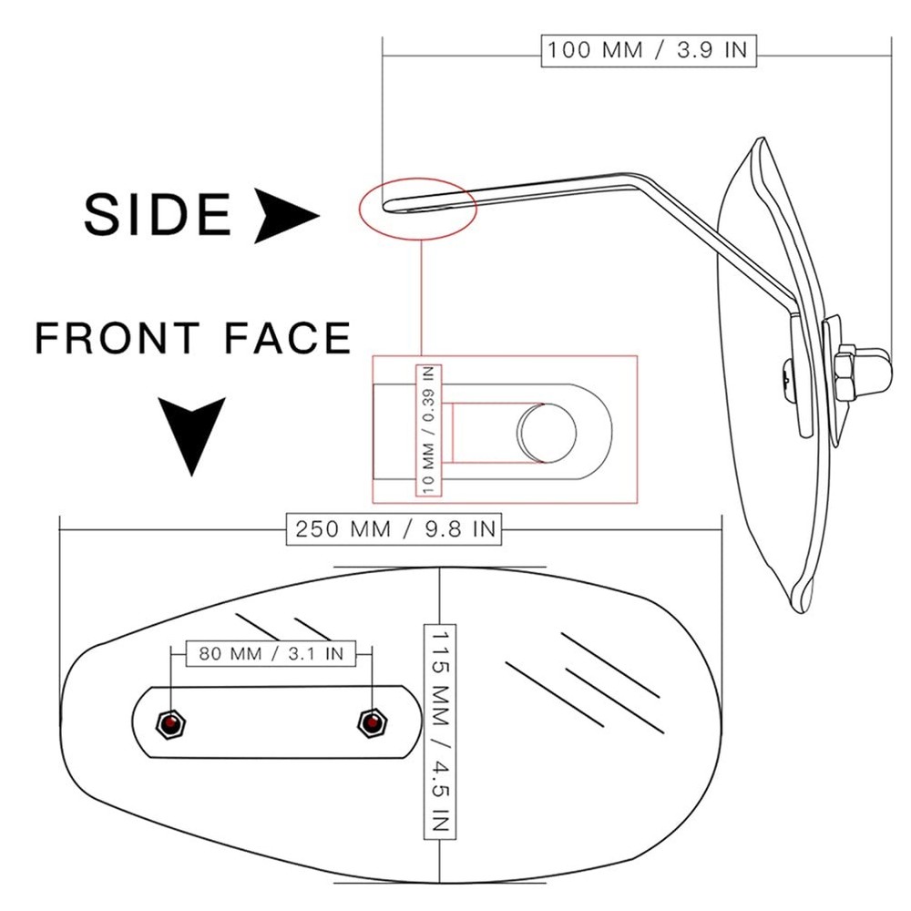 MZS Motorcycle Handguards, Hand Guards Wind Cold Clear Deflection