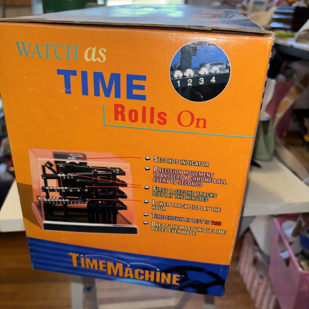 Time Machine Rolling Ball Kinetic Clock Hoffman Products Version New Open Box