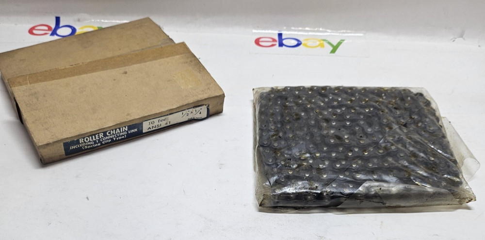 Roller Chain ANSI 41 (Spring Clip Type) 10FT. 1/2" X 1/4"