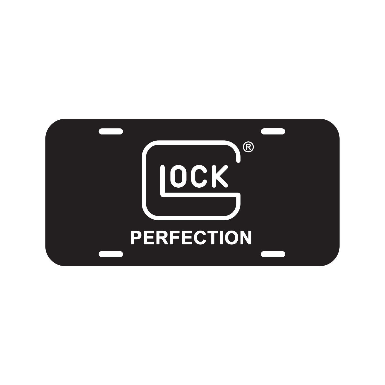 NEW Firearm Glock Pistol Aluminum License Plate NRA 2ND Amendment