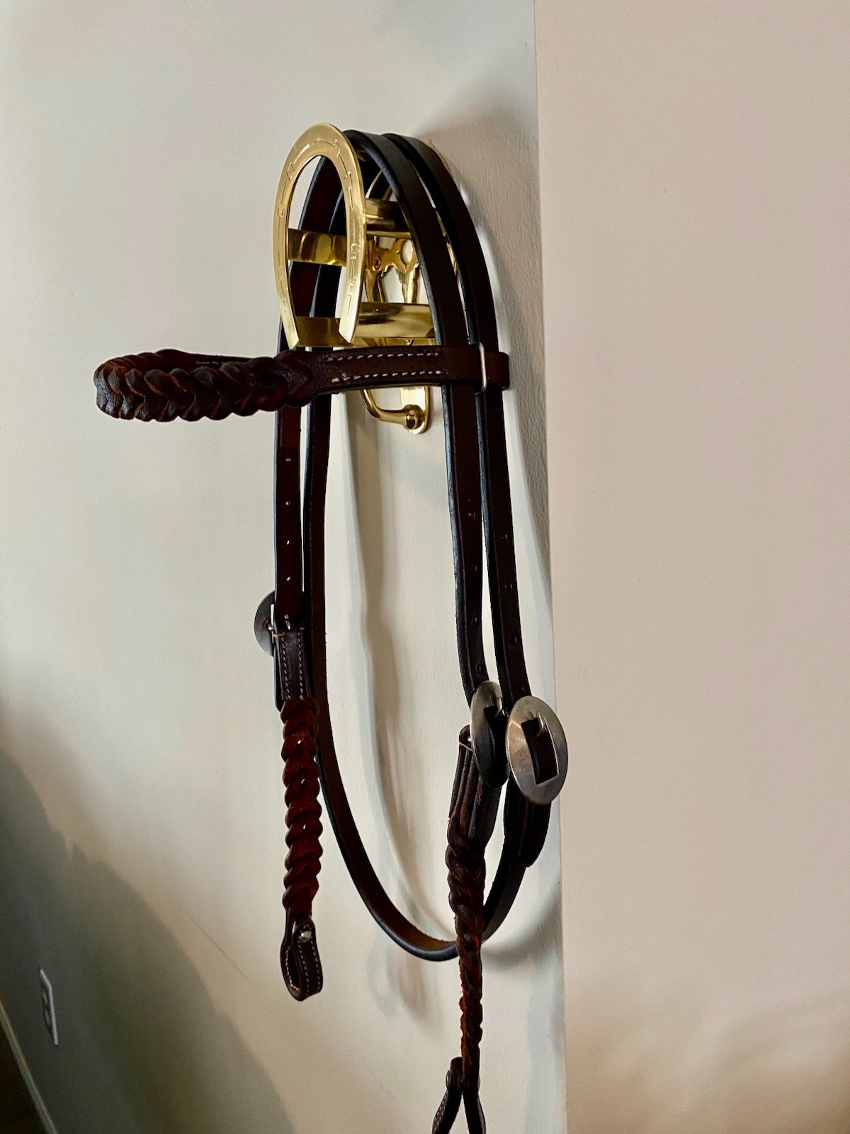 Braided Browband Headstall, Dark Oil