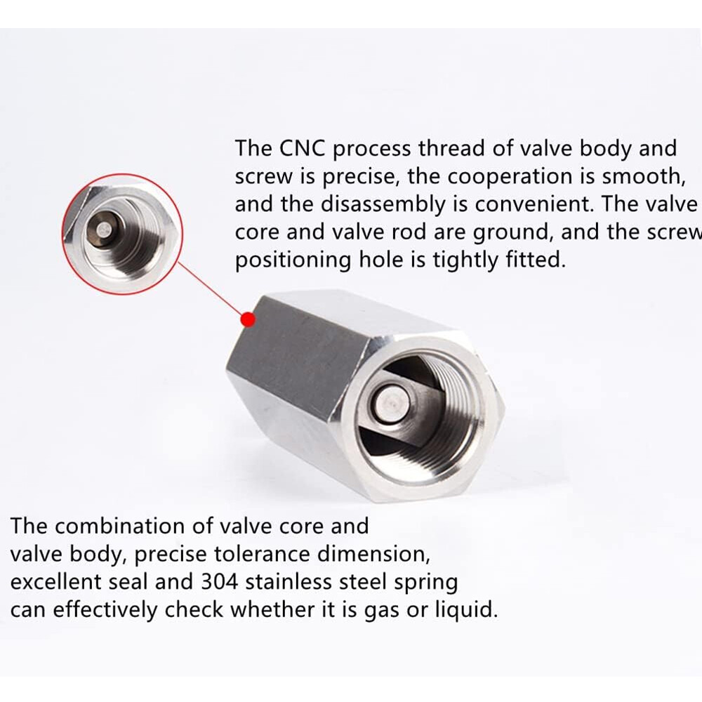 2Pcs 3/8 NPT Thread Dia. Solid Brass Full Port One Way Check Valve